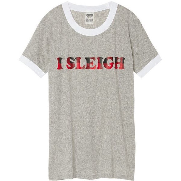 PINK VS | Holiday Ringer Crew Tee - Picture 2 of 3